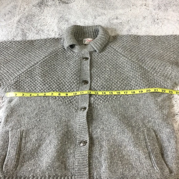 Orvis Wool button down cardigan sweater gray large - Picture 12 of 15
